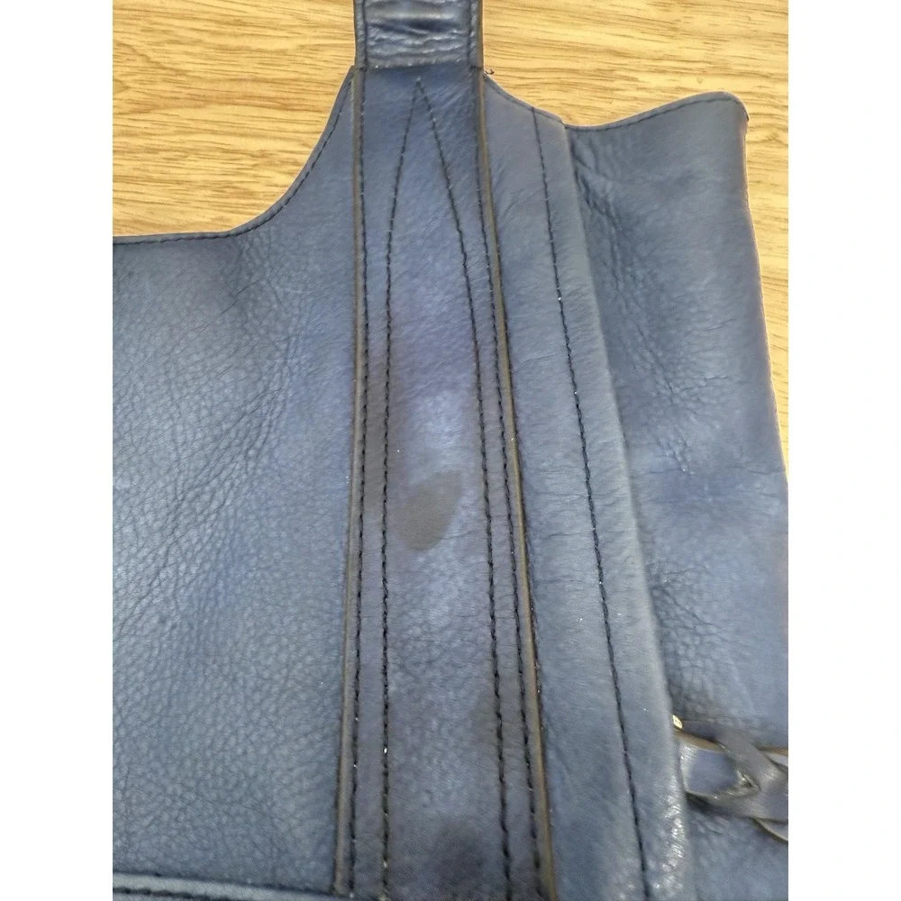 B Makowsky Blue Leather Hand Bag Purse Hobo‎ Shoulder Bag #33